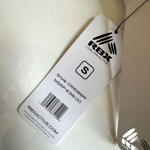 women’s RBX athletic shorts, white, size small/medium - Picture 5 of 6